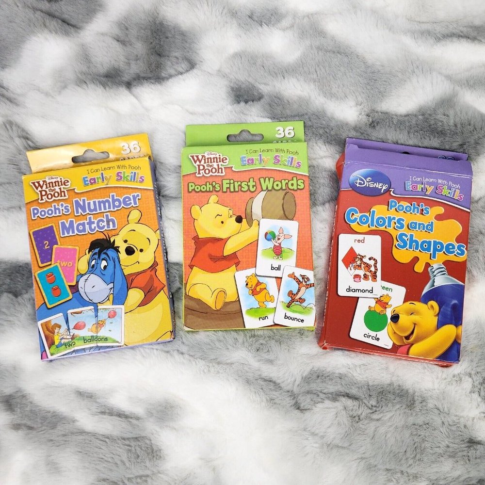Disney Winnie The Pooh I Can Learn With Pooh Early Skills Cards 3 Pack New/ Used